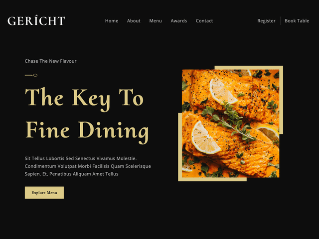 Fully responsive Restaurant Application